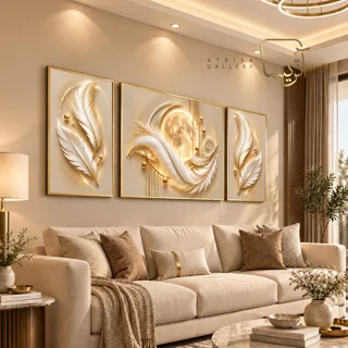 تابلو طرح پر و ماه مدرن کد 409