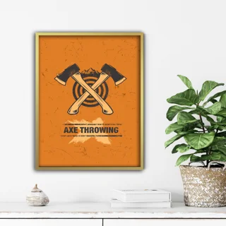 تابلو انگیزشی Axe Throwing