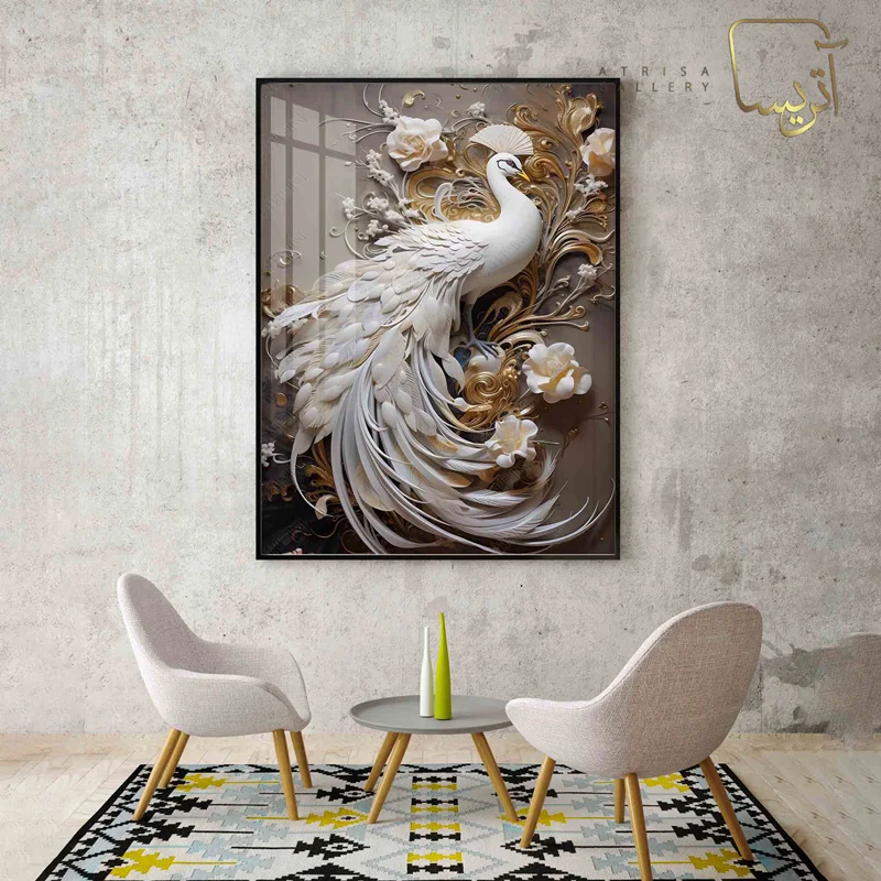 تابلو طرح طاووس مدرن