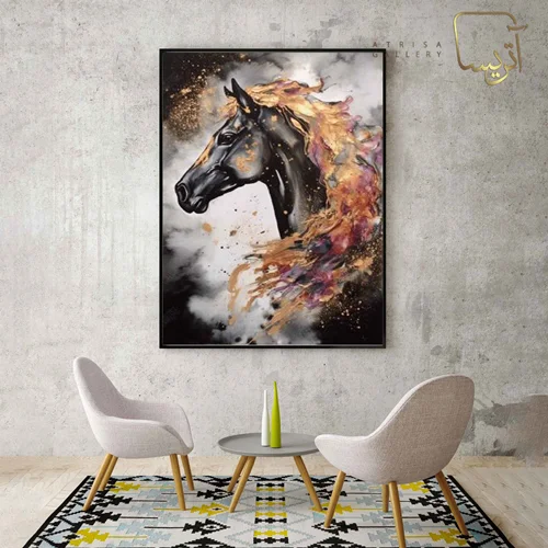 تابلو طرح اسب مدرن