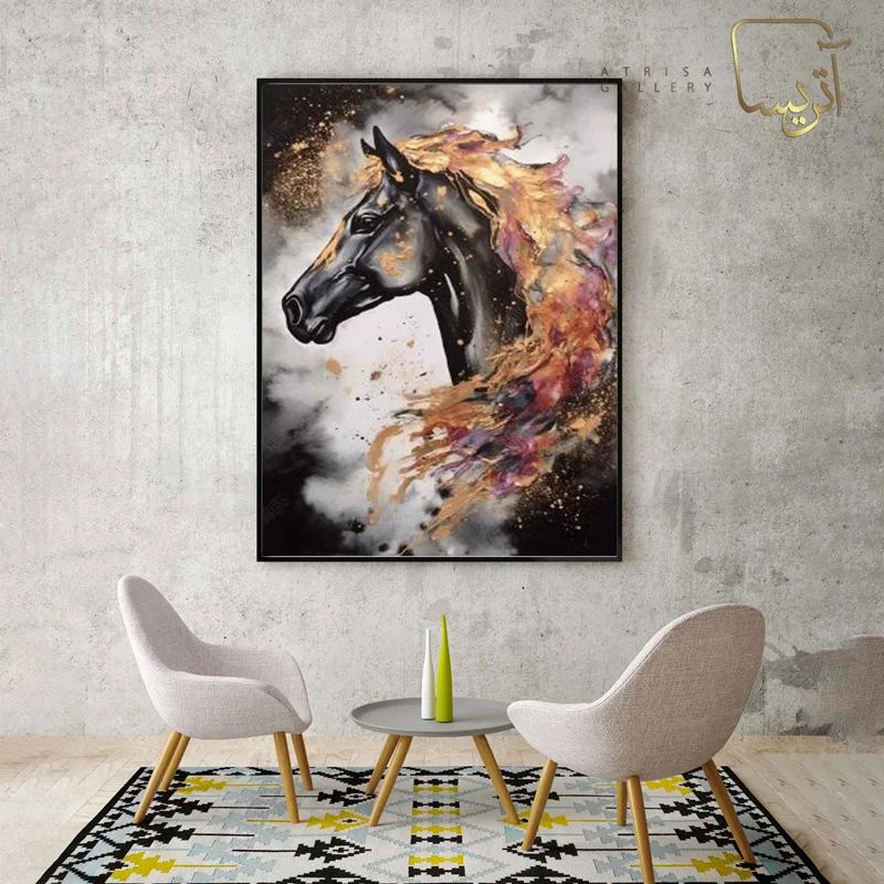 تابلو طرح اسب مدرن