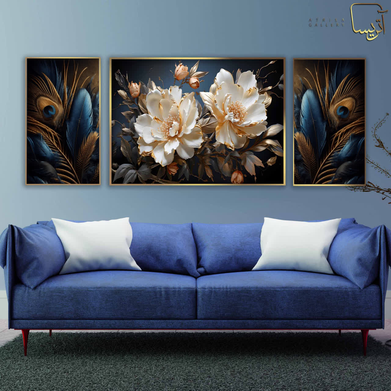 تابلو طرح گل مدرن