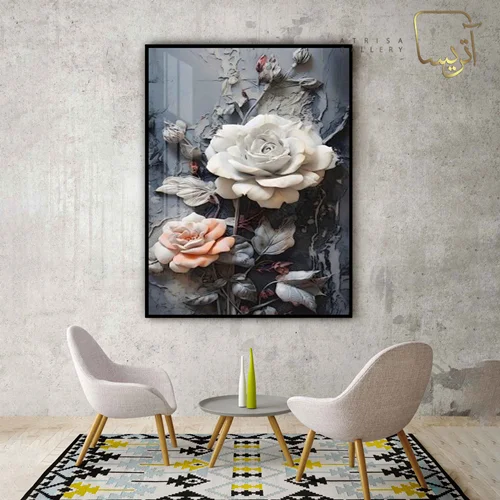 تابلو طرح گل مدرن