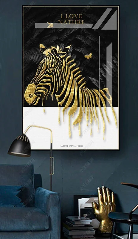 تابلو طرح گورخر مدرن