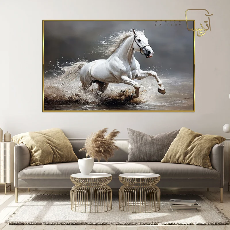 تابلو طرح اسب مدرن