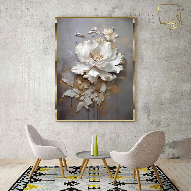 تابلو طرح گل مدرن