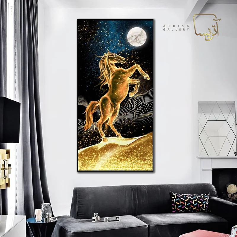 تابلو طرح اسب مدرن