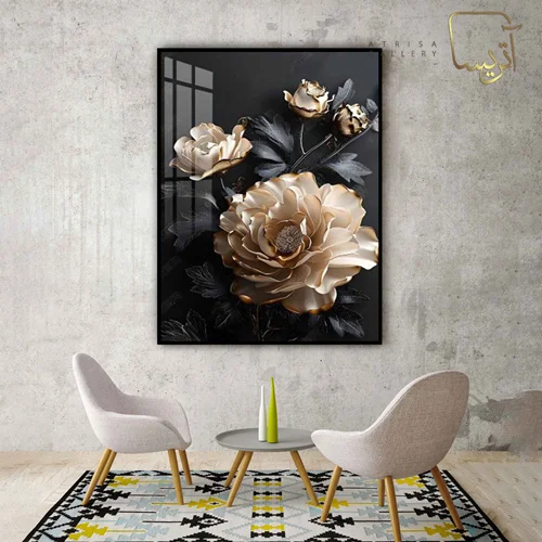 تابلو طرح گل مدرن