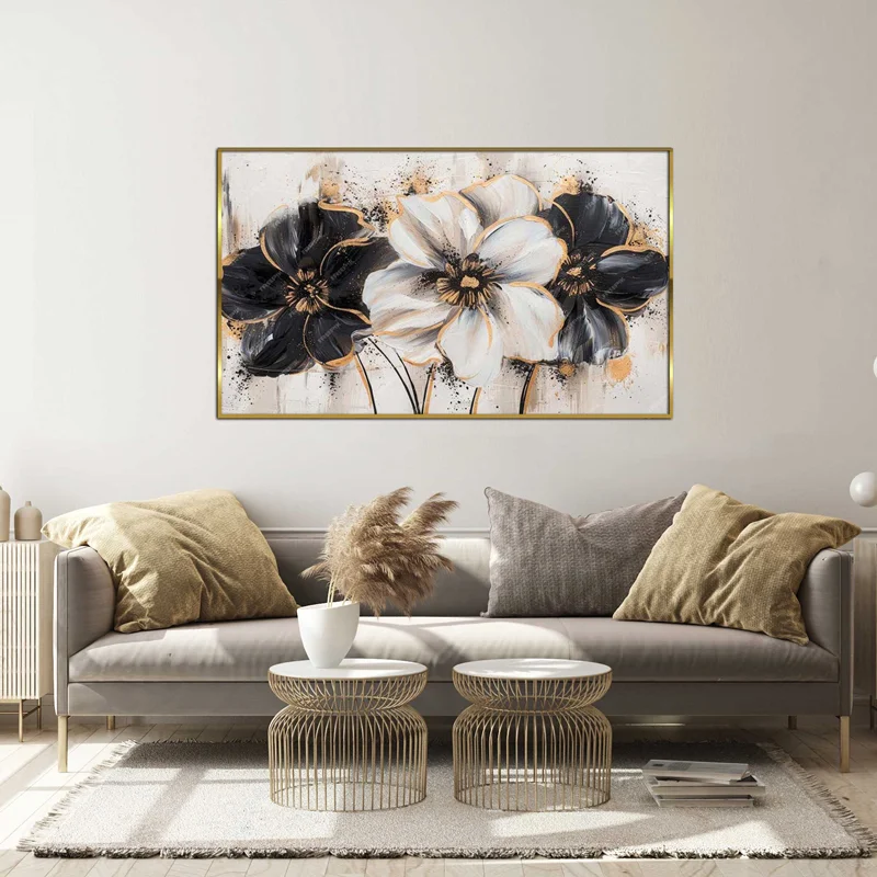 تابلو طرح گل مدرن