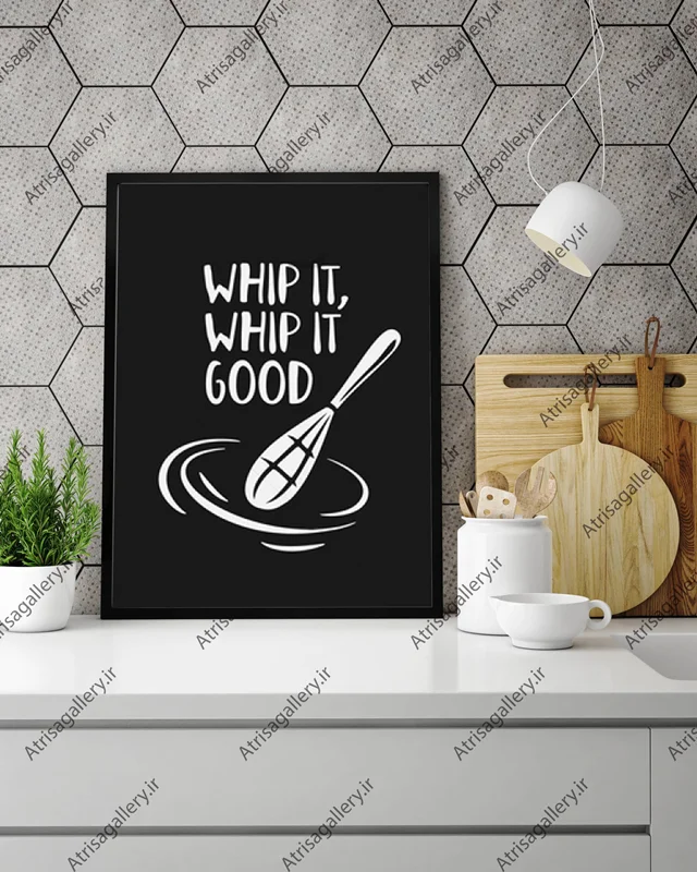تابلو آشپزخانه  whip it, whip it good black