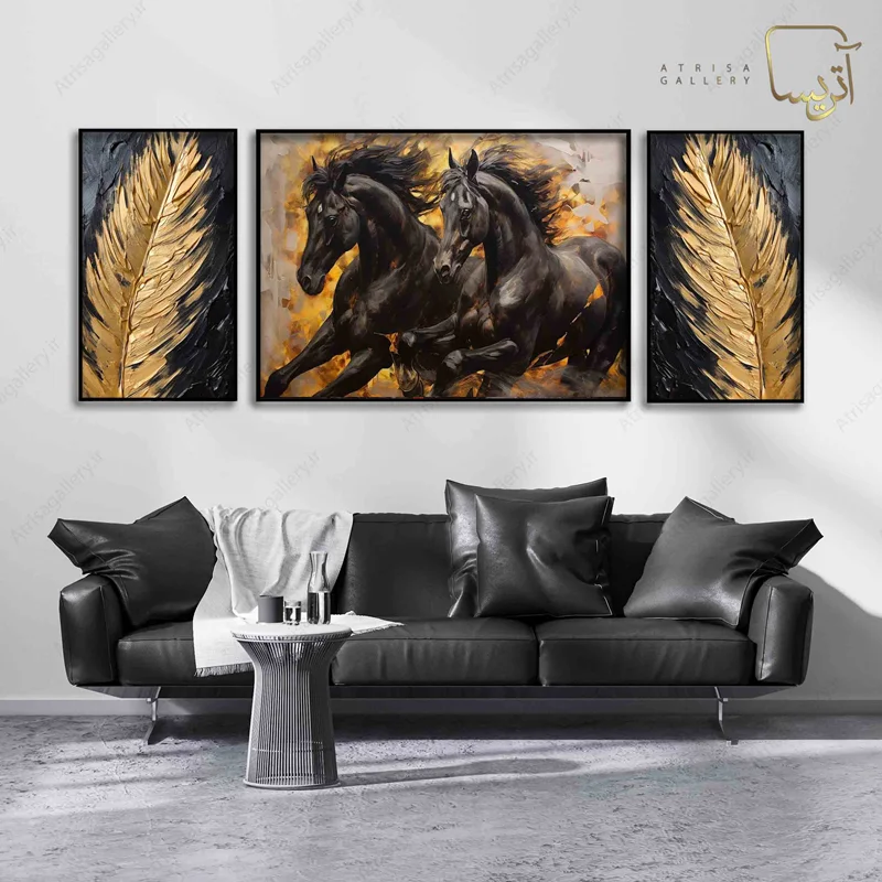 تابلو طرح اسب مدرن