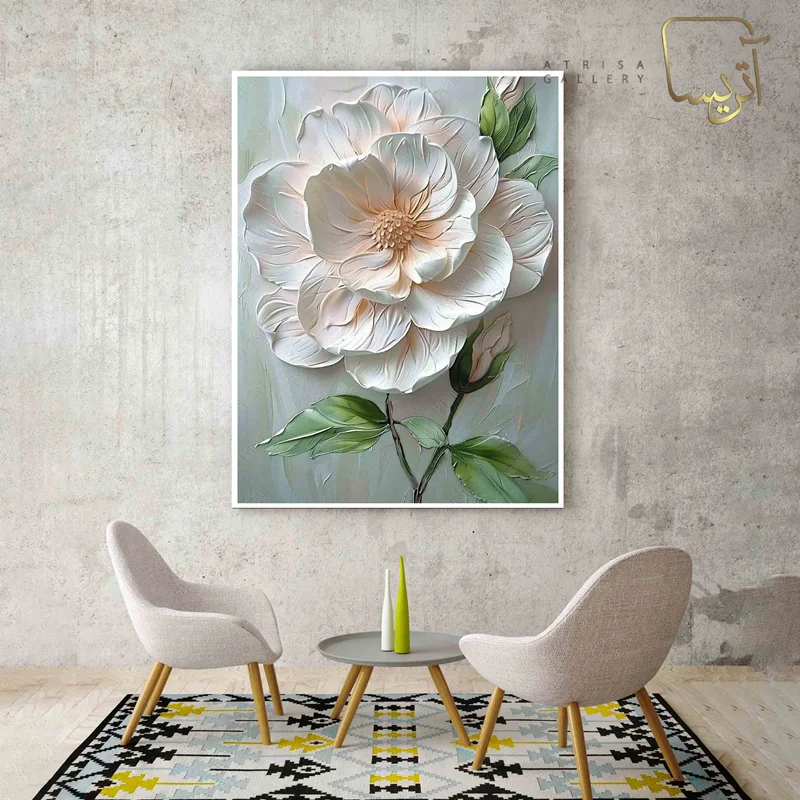 تابلو طرح گل مدرن