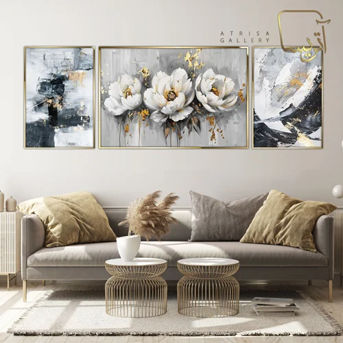 تابلو طرح گل مدرن