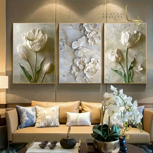 تابلو طرح گل مدرن