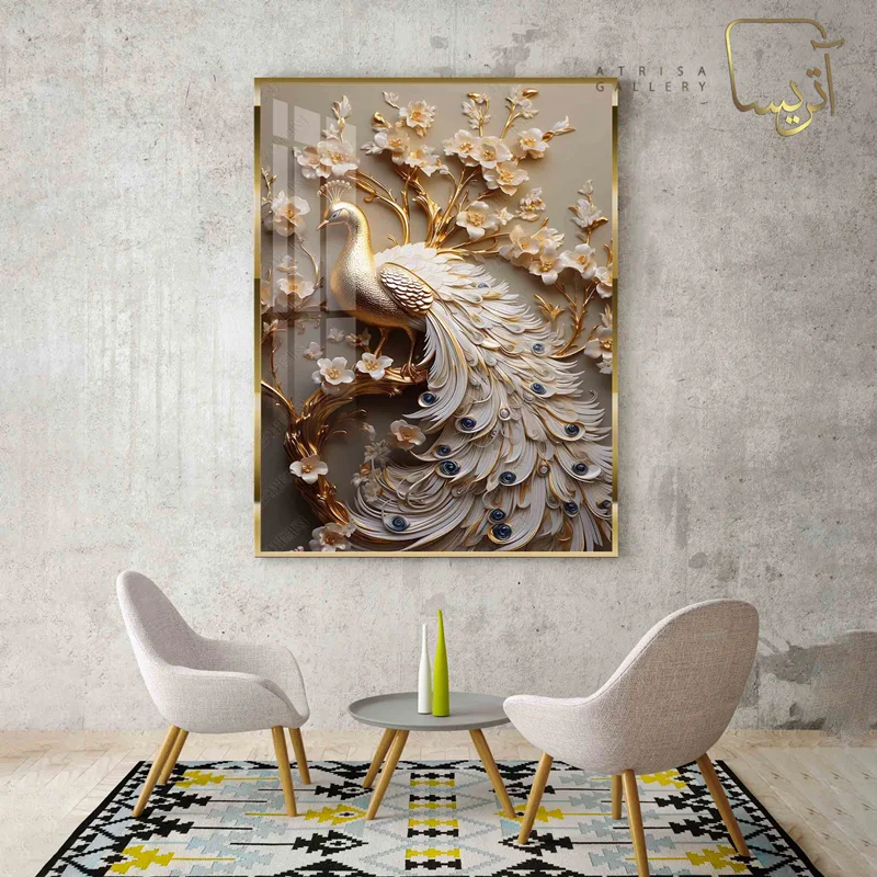 تابلو طرح طاووس مدرن