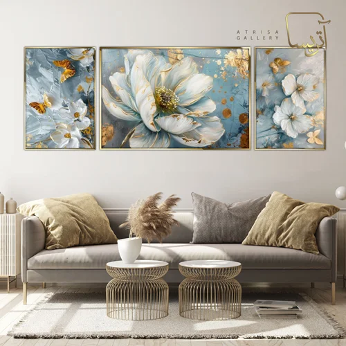 تابلو طرح گل مدرن