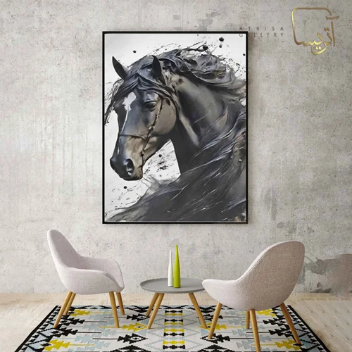 تابلو طرح اسب مدرن