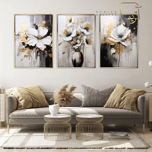 تابلو طرح گل مدرن