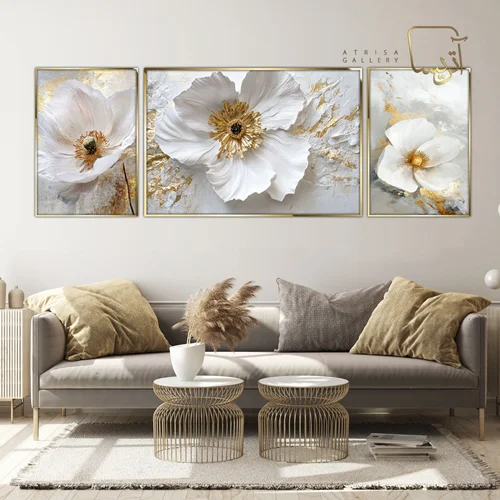 تابلو طرح گل مدرن