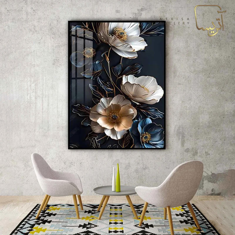 تابلو طرح گل مدرن