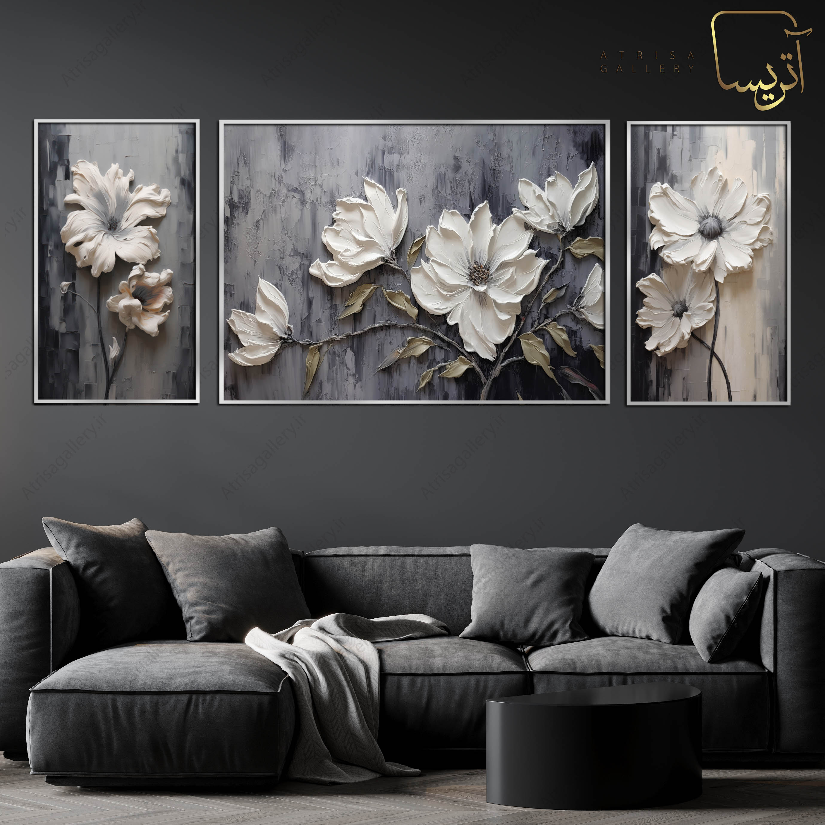 تابلو طرح گل مدرن