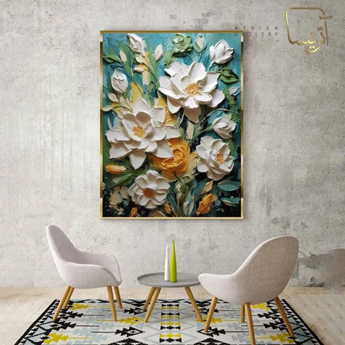 تابلو طرح گل مدرن