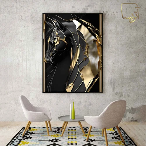 تابلو طرح اسب مدرن