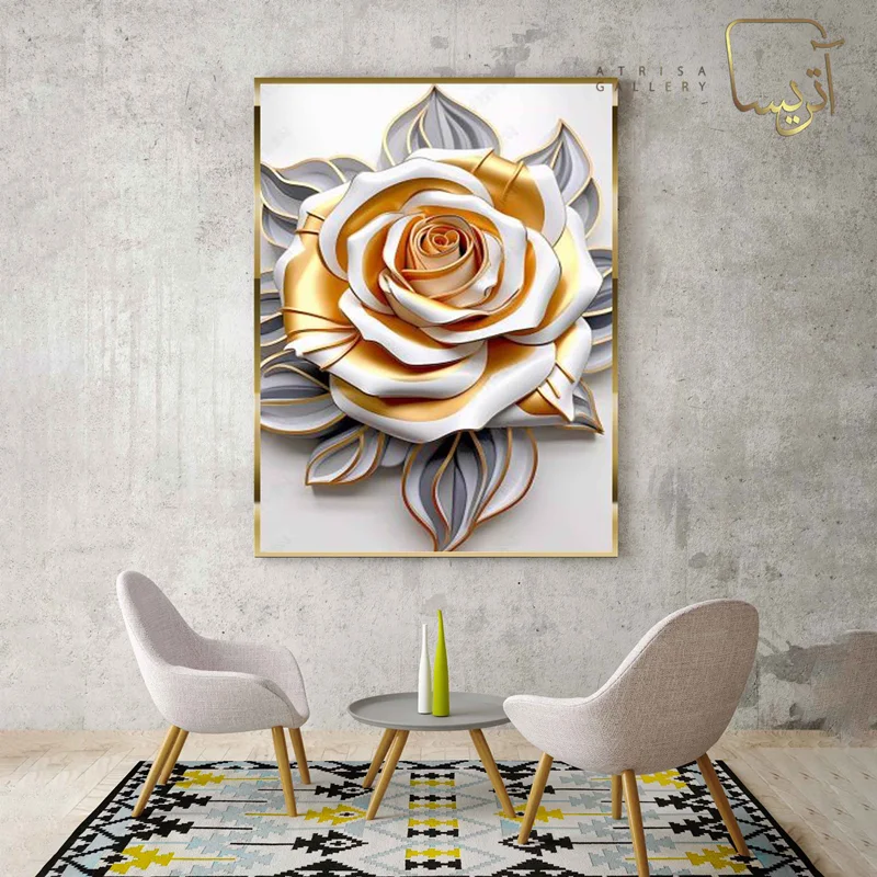 تابلو طرح گل مدرن
