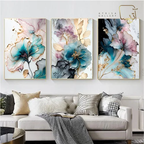 تابلو طرح گل مدرن