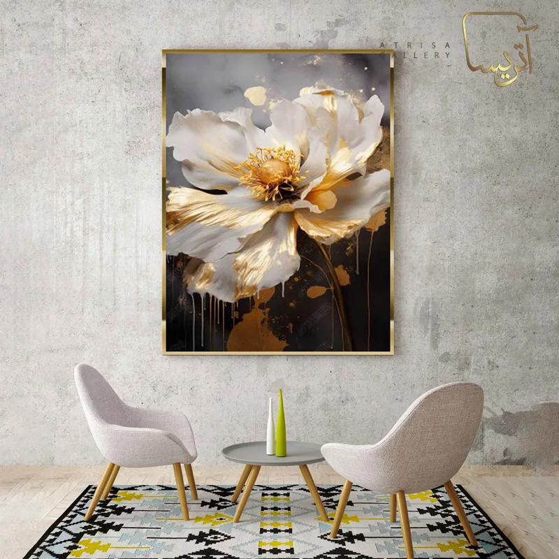 تابلو طرح گل مدرن