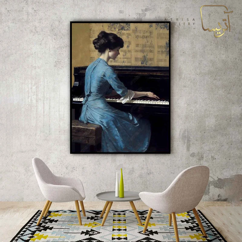 تابلو طرح نوازنده پیانو مدرن