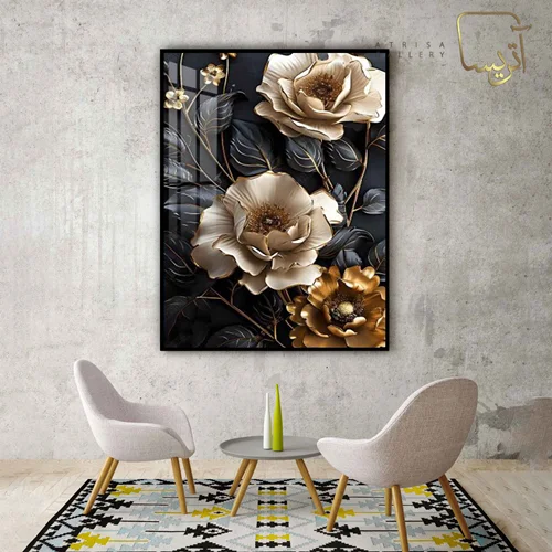 تابلو طرح گل مدرن