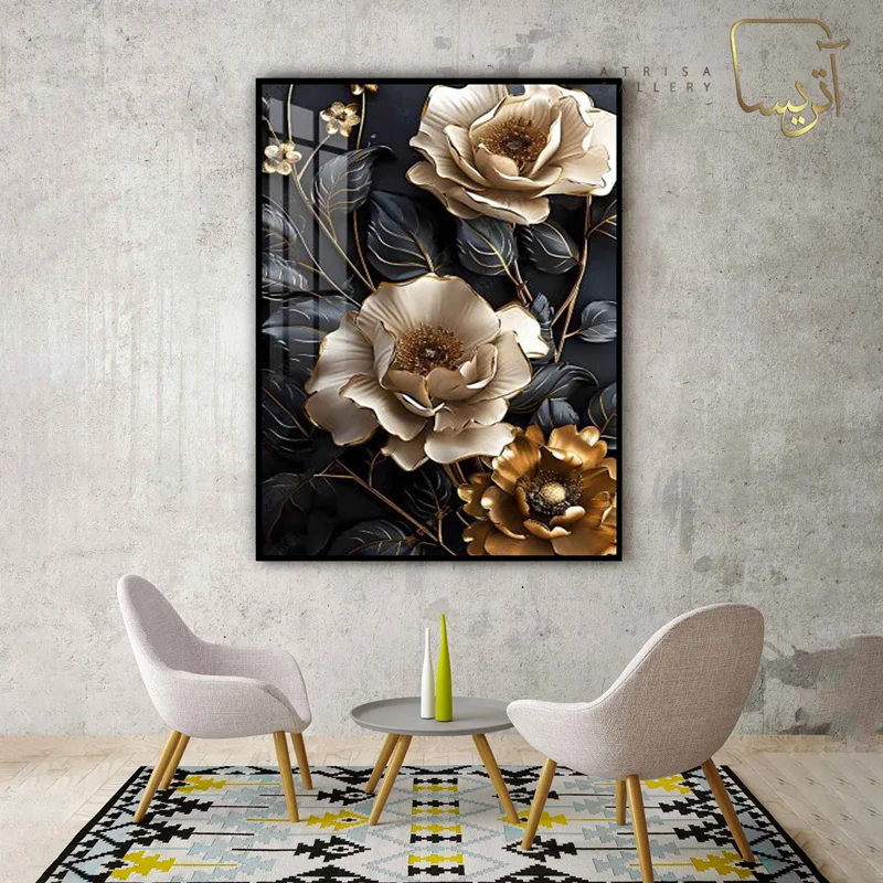تابلو طرح گل مدرن