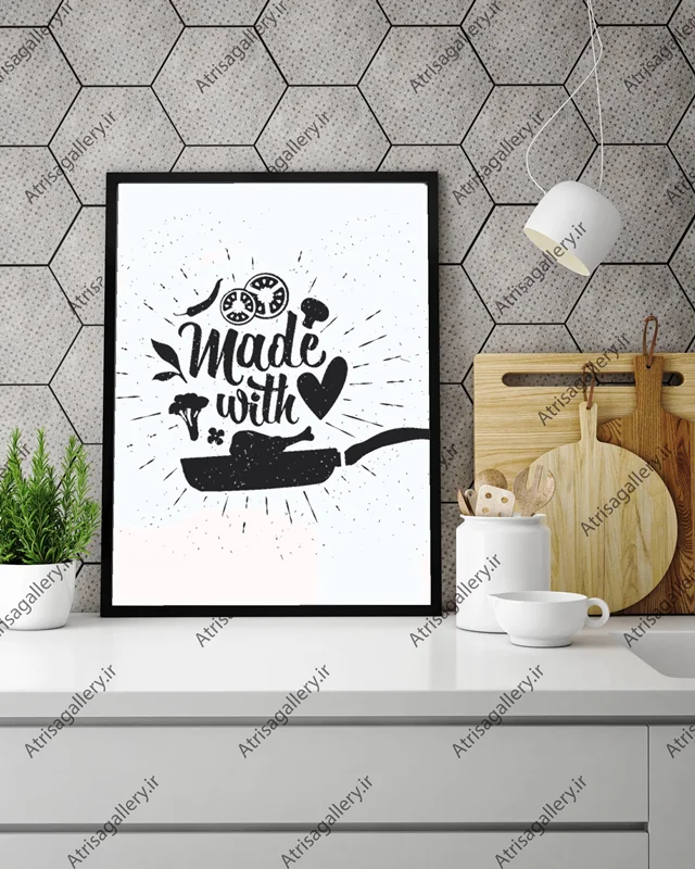 تابلو آشپزخانه made with white