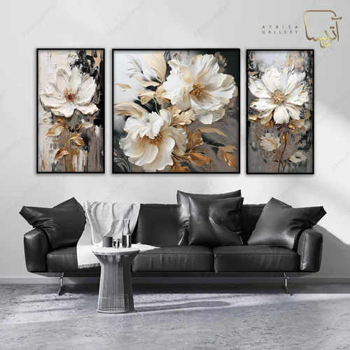 تابلو طرح گل مدرن