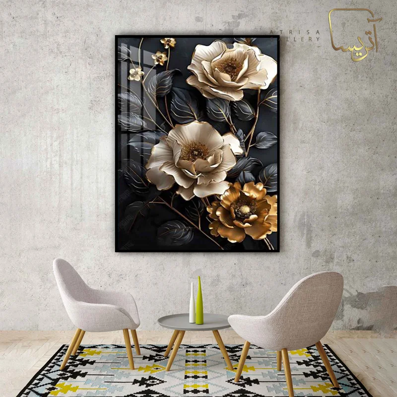 تابلو طرح گل مدرن