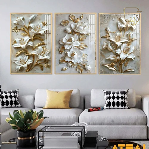 تابلو طرح گل مدرن