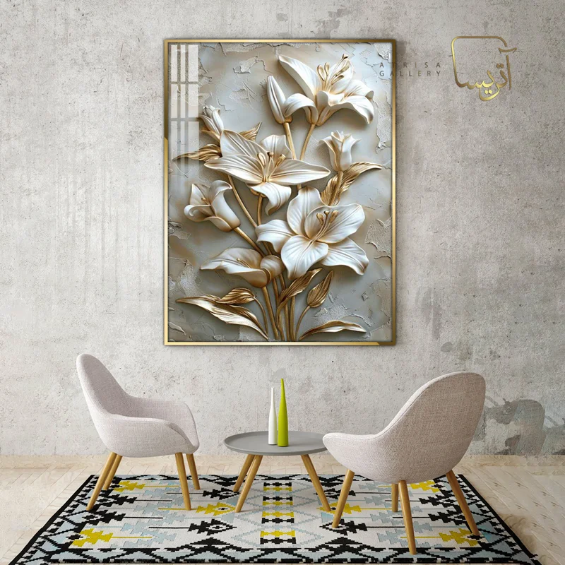 تابلو طرح گل مدرن