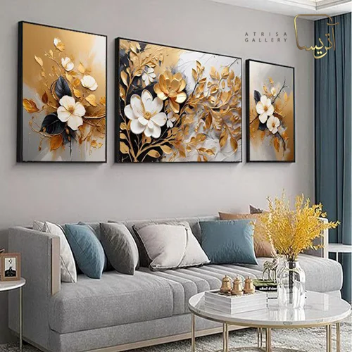 تابلو طرح گل مدرن