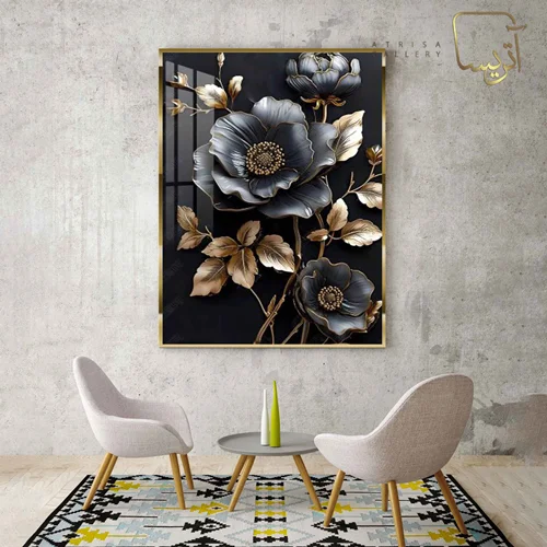 تابلو طرح گل مدرن