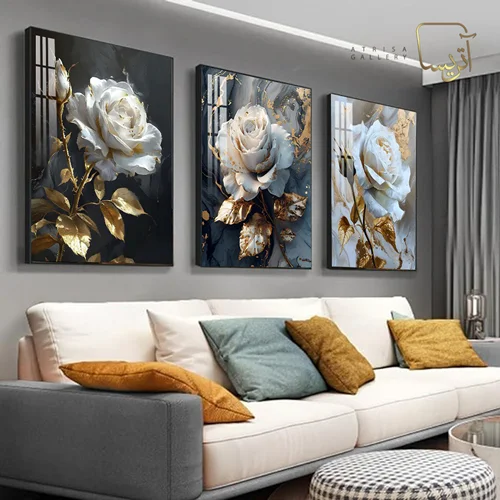 تابلو طرح گل مدرن