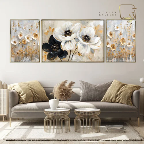 تابلو طرح گل مدرن