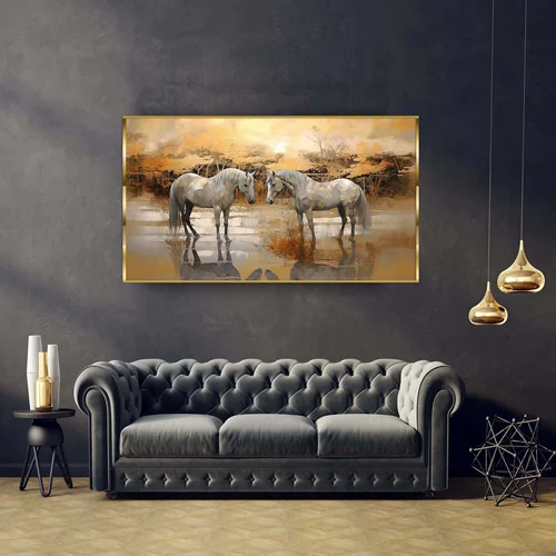 تابلو طرح اسب مدرن