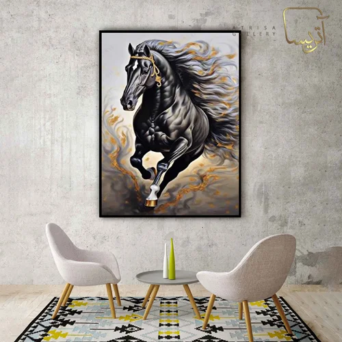 تابلو طرح اسب مدرن