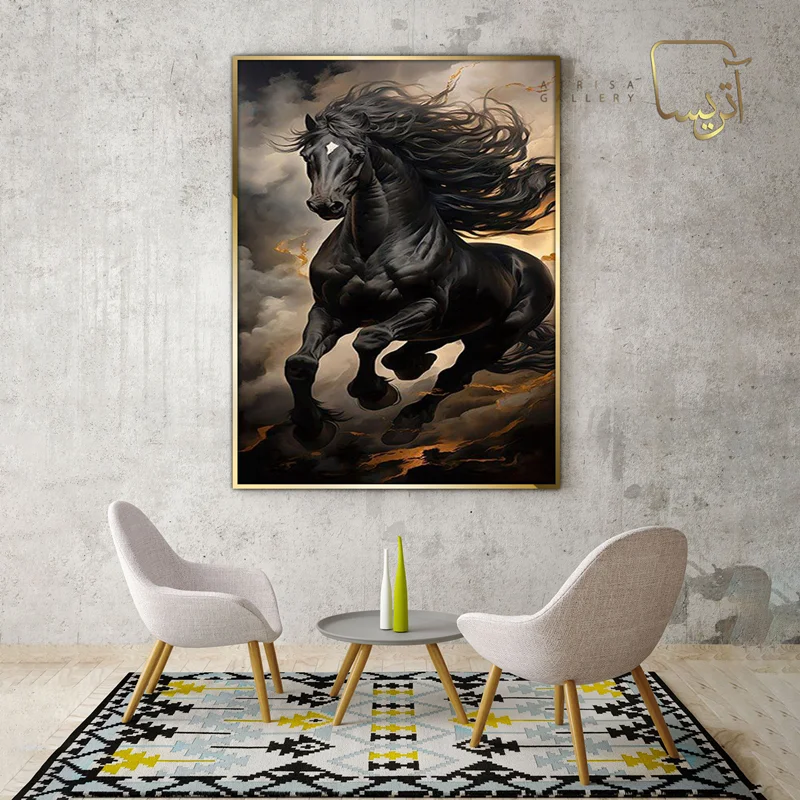 تابلو طرح اسب مدرن