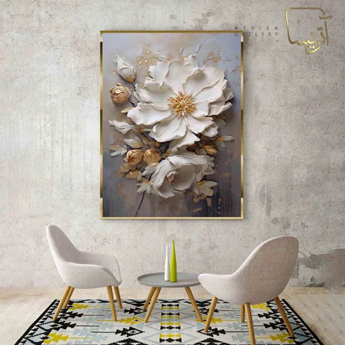 تابلو طرح گل مدرن