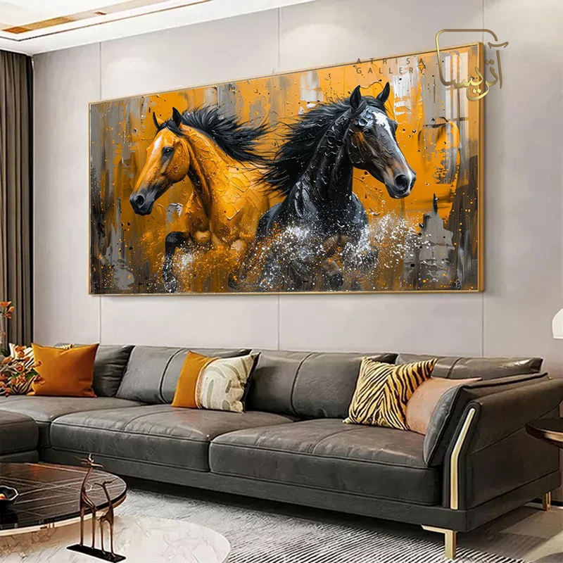 تابلو طرح اسب مدرن