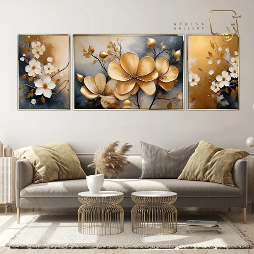 تابلو طرح گل مدرن