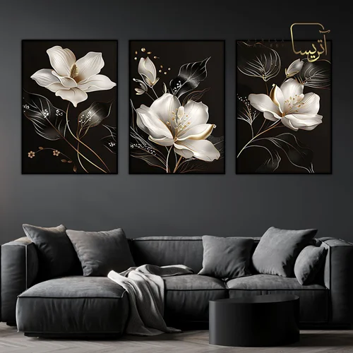 تابلو طرح گل مدرن