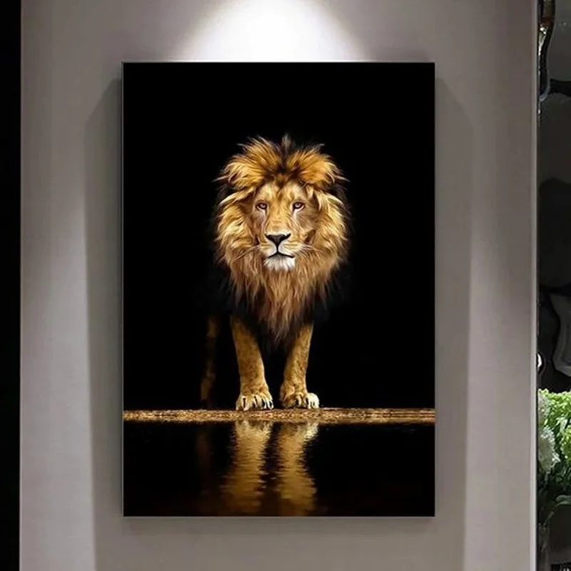 تابلو دکوراتیو طرح شیر